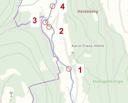 Lageplan der Wehre im Morretal - 1. Teil