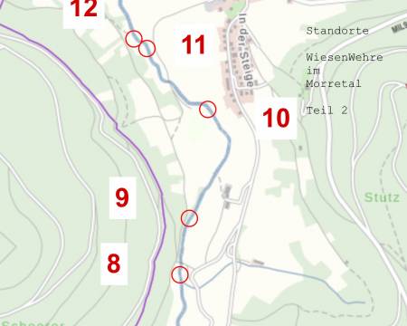 Lageplan der Wehre im Morretal - 2. Teil
